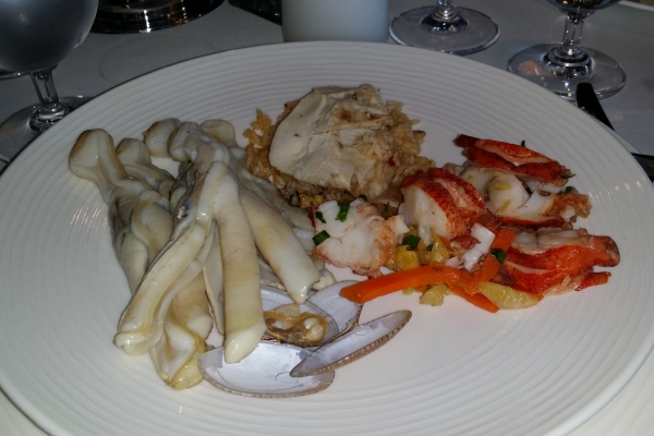 Razor Clams and Lobster for lunch
