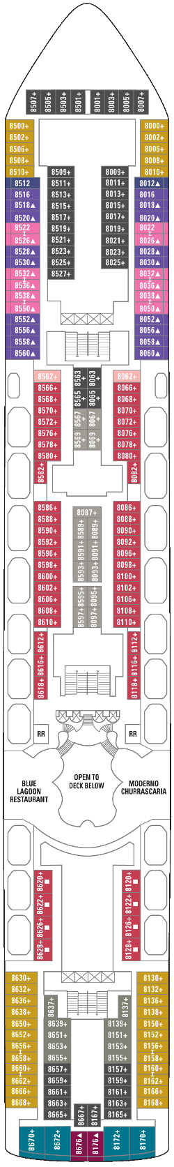 Norwegian Dawn Deck 8: Deck 8