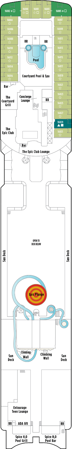 Norwegian Epic Deck 16: Deck 16