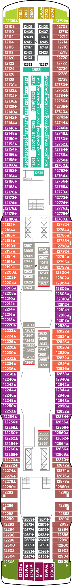 Norwegian Escape Deck 12: Deck 12
