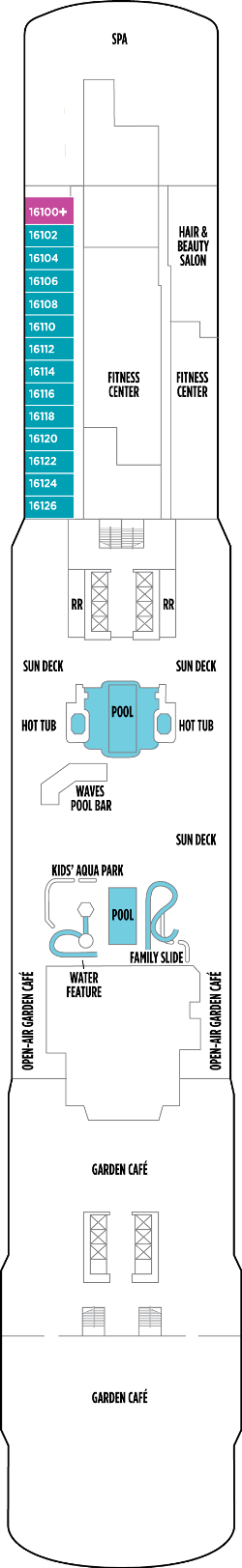 Norwegian Escape Deck 16: Deck 16