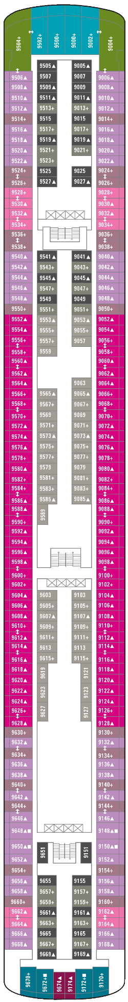 Norwegian Pearl Deck 9: Deck 9