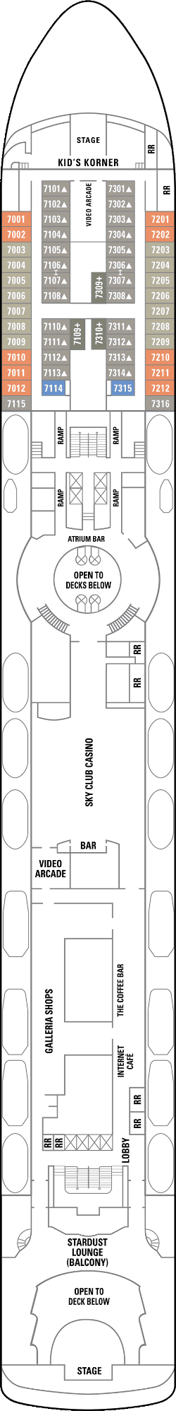 Norwegian Sky Deck 7: Deck 7