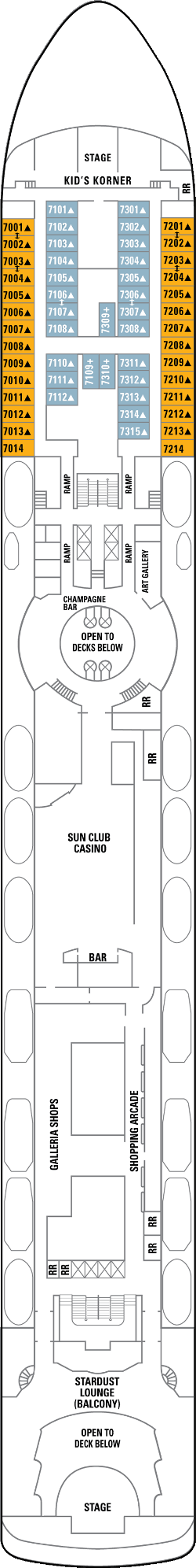 Norwegian Sun Deck 7: Deck 7