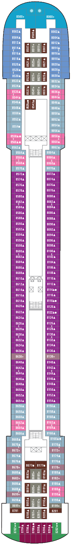 Pride Of America Deck 8: Deck 8